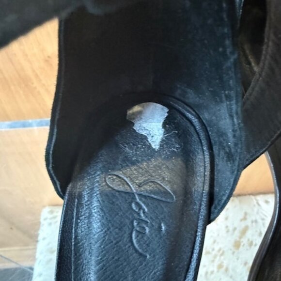 Pre-Loved Joie Black Suede Sandals with Fringe - Size 37 - Picture 2 of 7